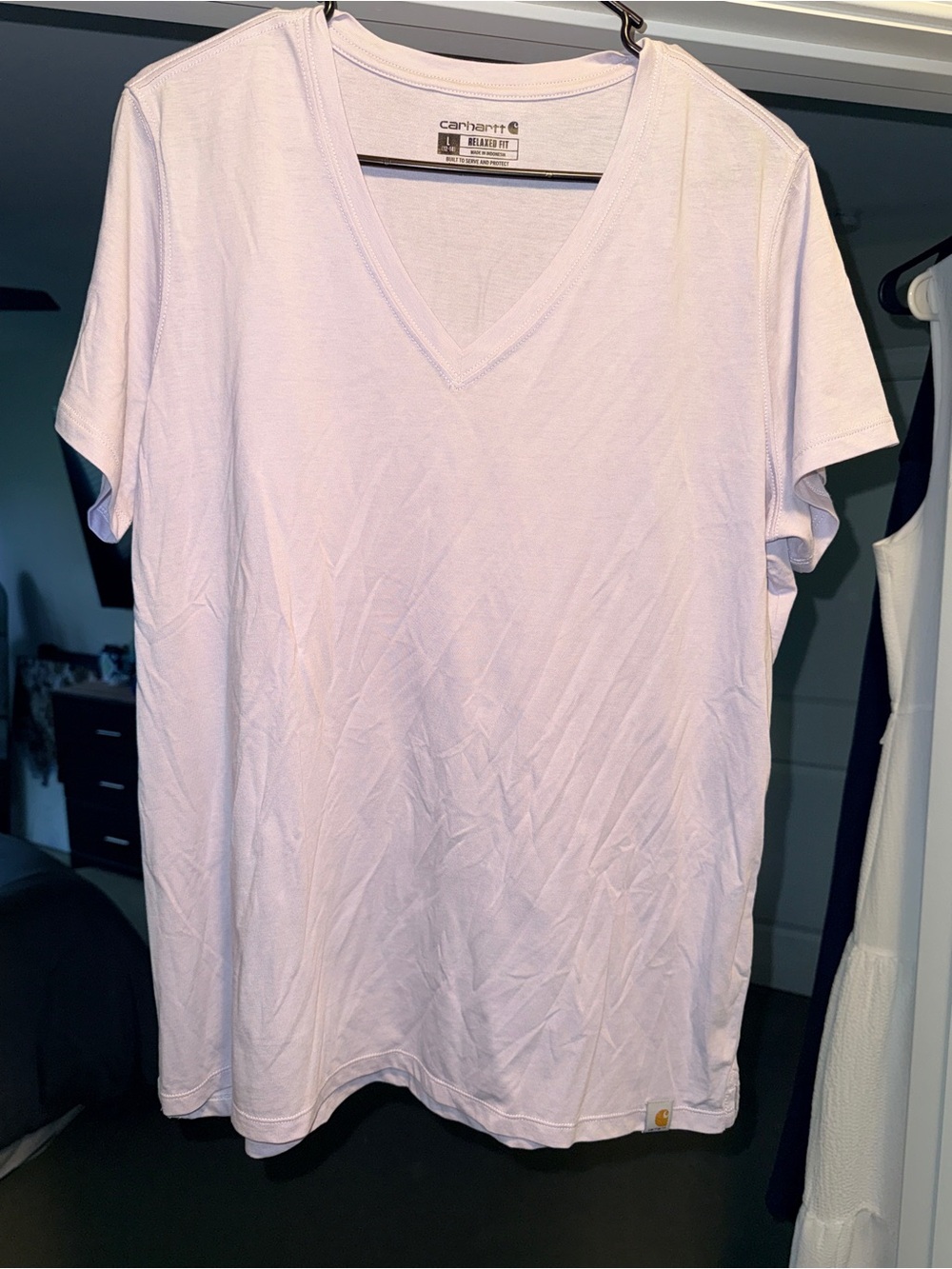 Carhartt Women’s Light Lavender V-Neck Short Sleeve Tee